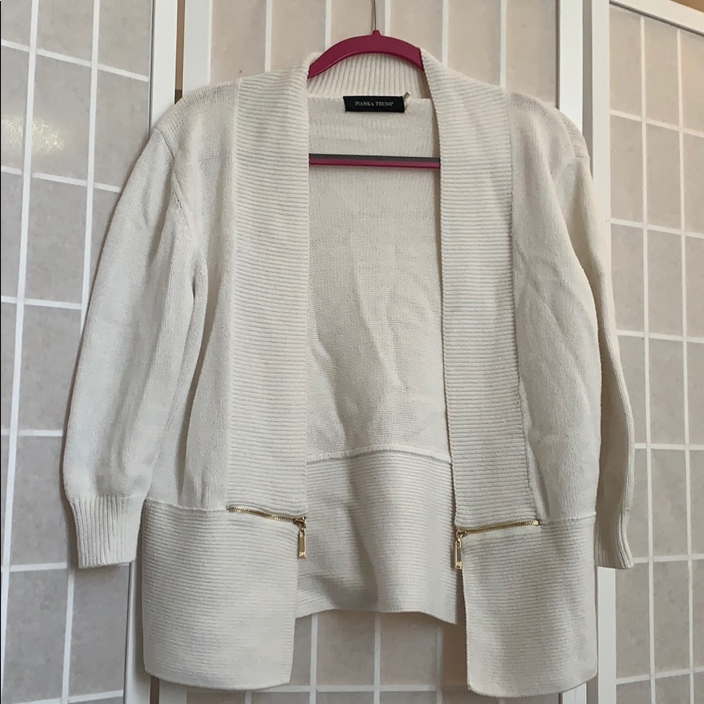 Ivanka Trump Cream Cardigan